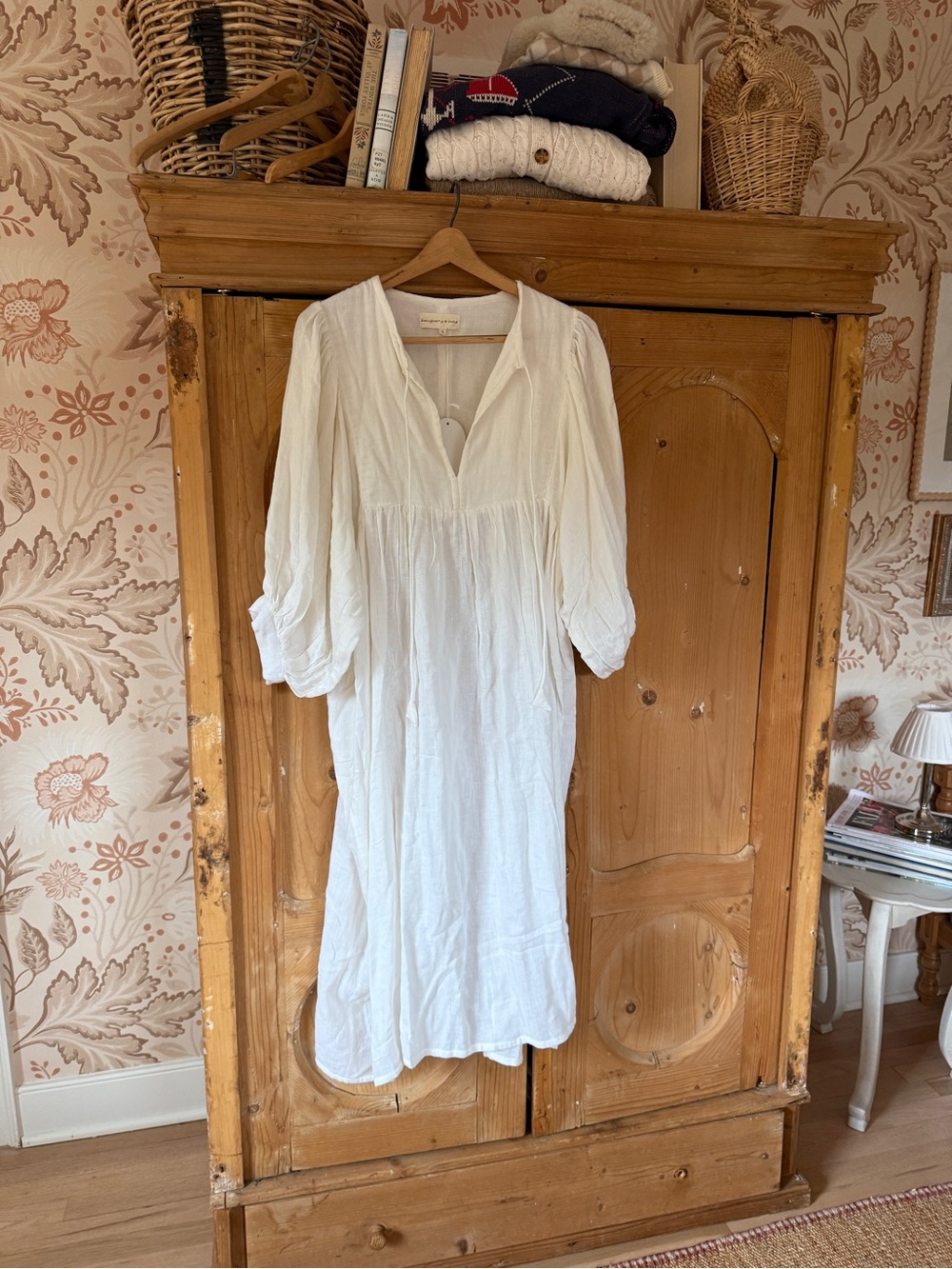 Daughters of India Keria White Midi Dress